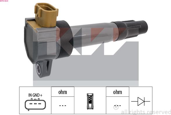 KW 470 553 - Катушка зажигания avtokuzovplus.com.ua