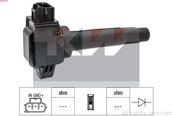 KW 470 621 - Котушка запалювання autocars.com.ua