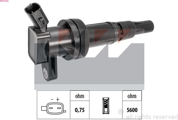 KW 470 622 - Котушка запалювання autocars.com.ua