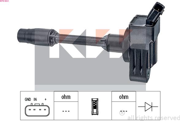 KW 470 653 - Котушка запалювання autocars.com.ua