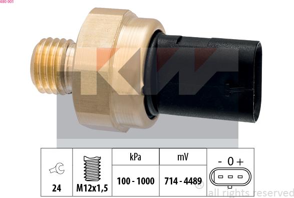 KW 480 001 - Датчик, давление масла avtokuzovplus.com.ua