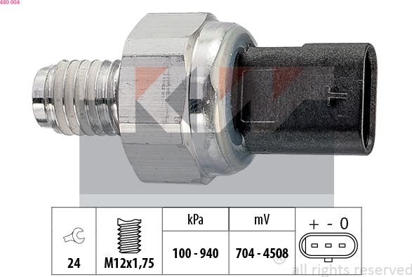 KW 480 004 - Датчик, давление масла avtokuzovplus.com.ua