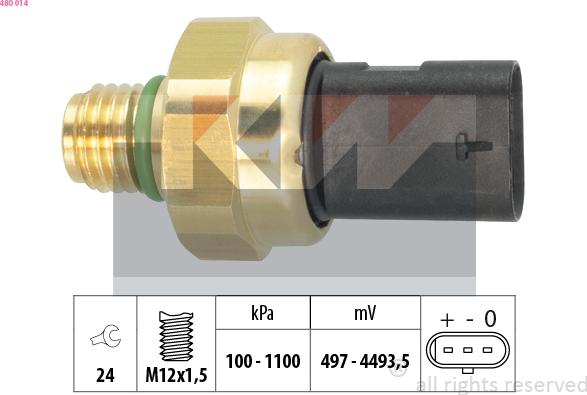 KW 480 014 - Датчик, давление масла avtokuzovplus.com.ua