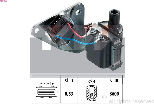 KW 490 423 - Катушка зажигания autodnr.net