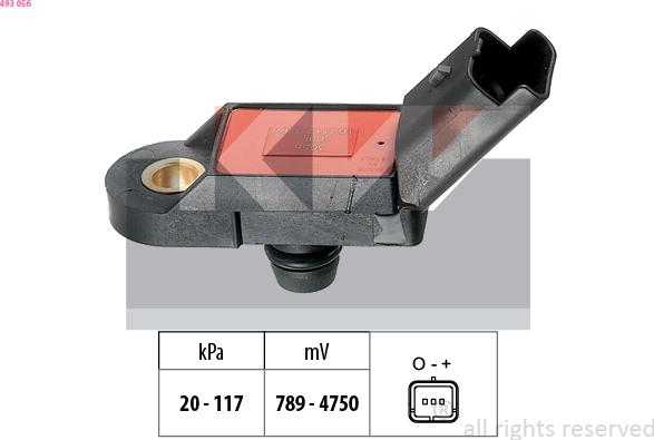 KW 493 056 - Датчик давления воздуха, высотный корректор avtokuzovplus.com.ua