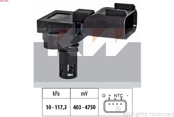 KW 493 203 - Датчик давления воздуха, высотный корректор autodnr.net