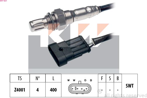 KW 497 021 - Лямбда-зонд autocars.com.ua