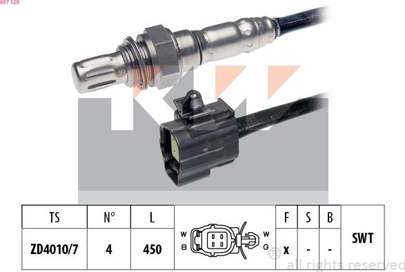 KW 497 129 - Лямбда-зонд autocars.com.ua