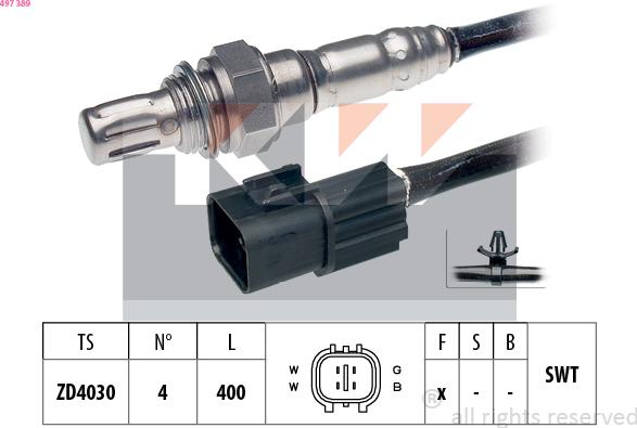 KW 497 389 - Лямбда-зонд autocars.com.ua