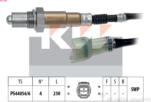 KW 497 482 - Лямбда-зонд autocars.com.ua