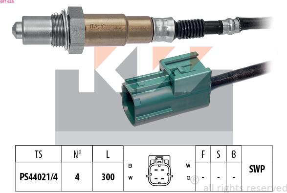 KW 497 628 - Лямбда-зонд autocars.com.ua