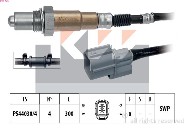 KW 497 725 - Лямбда-зонд autocars.com.ua