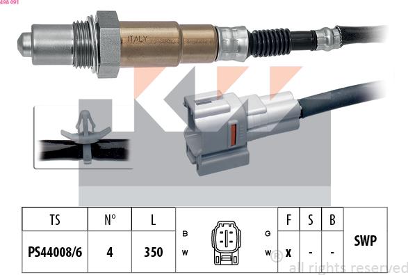 KW 498 091 - Лямбда-зонд autocars.com.ua