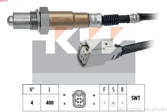 KW 498 217 - Лямбда-зонд autocars.com.ua