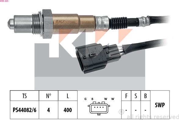 KW 498 225 - Лямбда-зонд autocars.com.ua