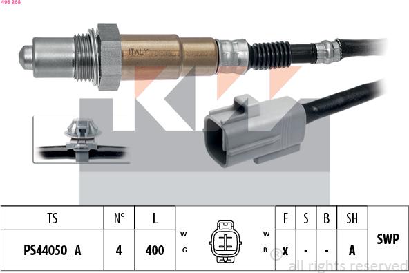 KW 498 368 - Лямбда-зонд autocars.com.ua