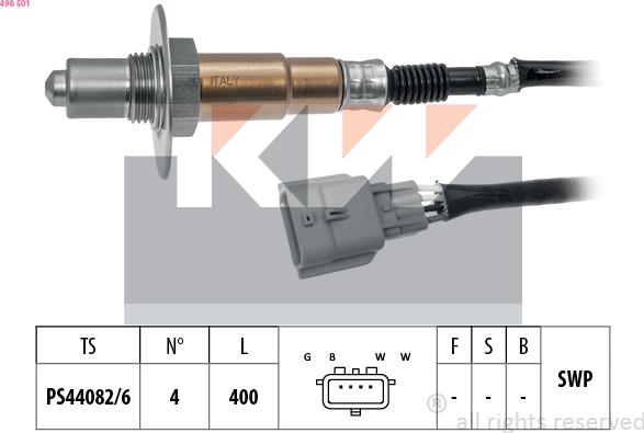 KW 498 501 - Лямбда-зонд autocars.com.ua