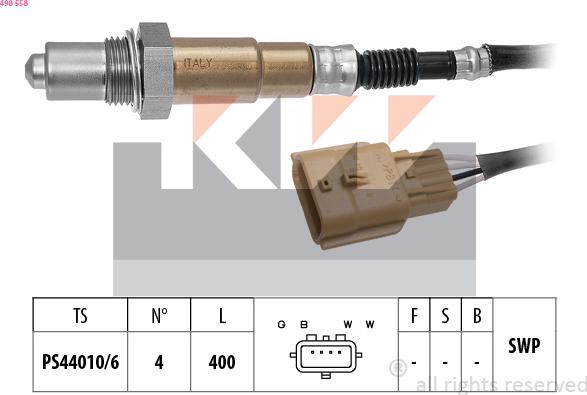 KW 498 558 - Лямбда-зонд autocars.com.ua