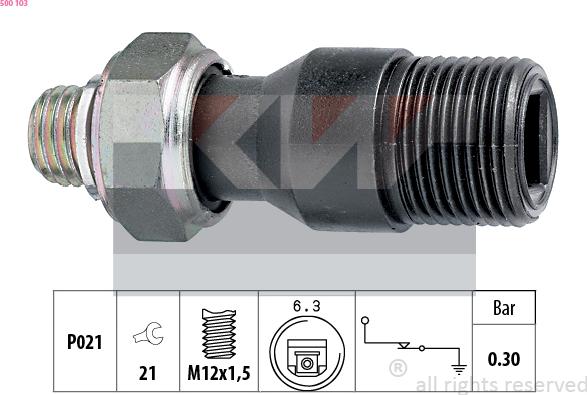 KW 500 103 - Датчик, давление масла avtokuzovplus.com.ua