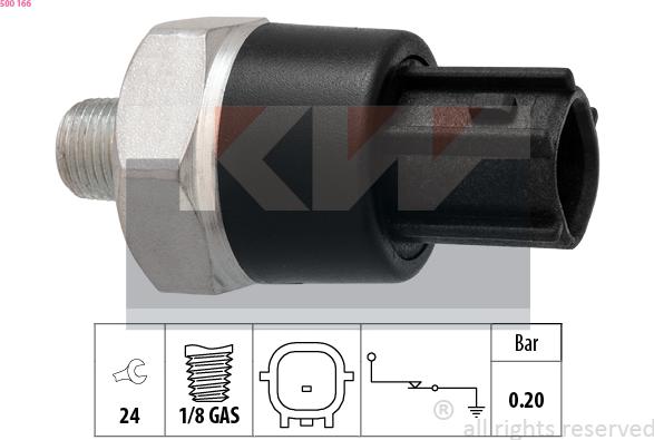 KW 500 166 - Датчик, давление масла autodnr.net