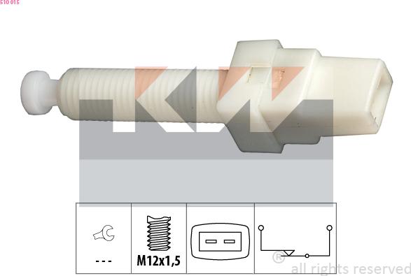KW 510015 - Выключатель фонаря сигнала торможения avtokuzovplus.com.ua