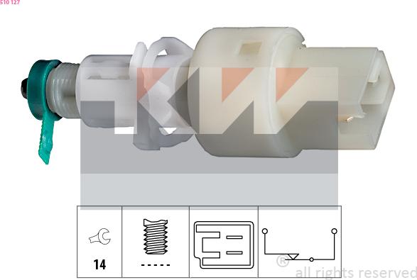 KW 510 127 - Выключатель фонаря сигнала торможения autodnr.net