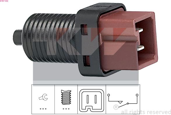 KW 510 132 - Выключатель фонаря сигнала торможения avtokuzovplus.com.ua