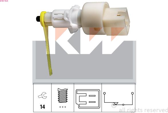 KW 510 153 - Выключатель фонаря сигнала торможения avtokuzovplus.com.ua