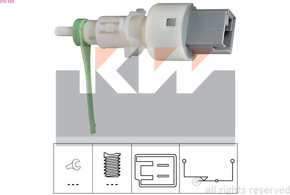 KW 510 159 - Выключатель, привод сцепления (Tempomat) autodnr.net
