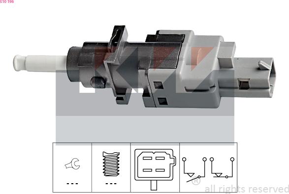 KW 510 196 - Выключатель, привод сцепления (Tempomat) avtokuzovplus.com.ua