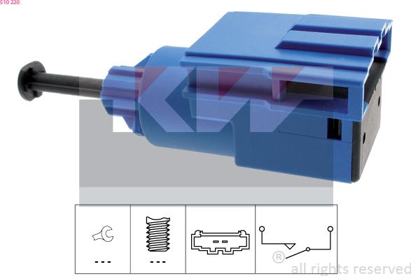 KW 510 220 - Выключатель, привод сцепления (Tempomat) autodnr.net