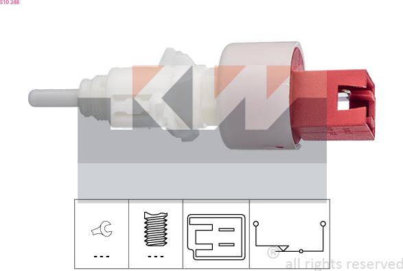 KW 510 248 - Выключатель, привод сцепления (Tempomat) avtokuzovplus.com.ua