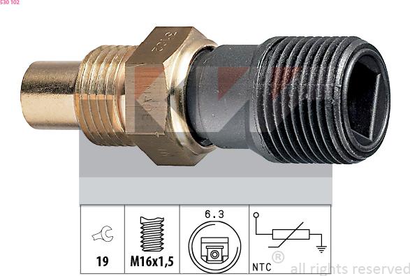 KW 530 102 - Датчик, температура охлаждающей жидкости autodnr.net