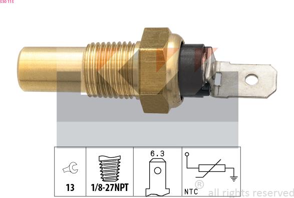 KW 530 115 - Датчик, температура охлаждающей жидкости autodnr.net