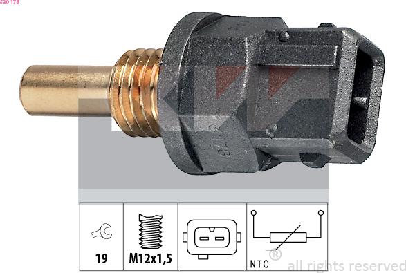 KW 530 178 - Датчик, температура охлаждающей жидкости autodnr.net