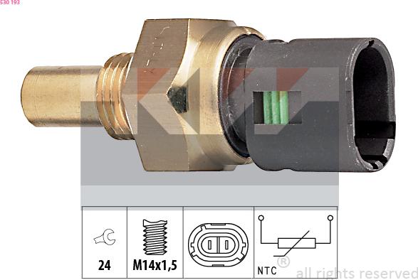 KW 530 193 - Датчик, температура масла autodnr.net