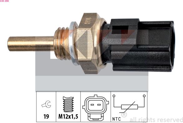 KW 530 298 - Датчик, температура охлаждающей жидкости autodnr.net