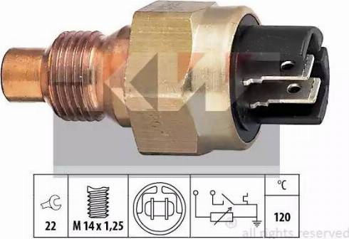 KW 530 523 - Датчик, температура охолоджуючої рідини autocars.com.ua