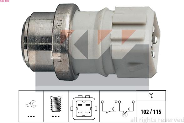 KW 540 108 - Датчик, температура охлаждающей жидкости autodnr.net