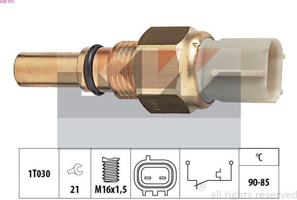 KW 550 151 - Термовыключатель, вентилятор радиатора / кондиционера avtokuzovplus.com.ua