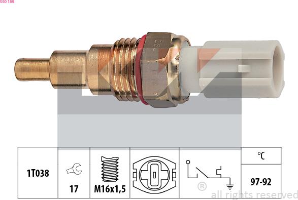 KW 550 189 - Термовыключатель, вентилятор радиатора / кондиционера avtokuzovplus.com.ua