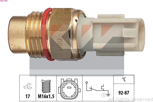 KW 550 198 - Термовыключатель, вентилятор радиатора / кондиционера autodnr.net