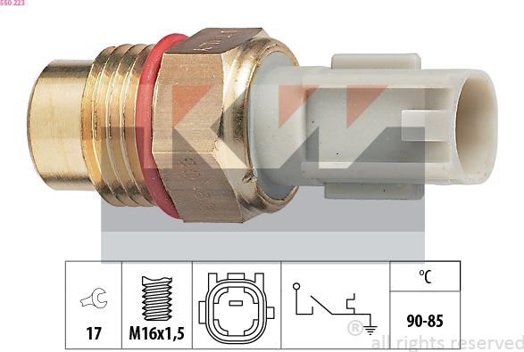 KW 550 223 - Термовимикач, вентилятор радіатора / кондиціонера autocars.com.ua