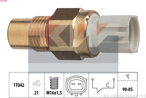 KW 550 289 - Термовыключатель, вентилятор радиатора / кондиционера avtokuzovplus.com.ua