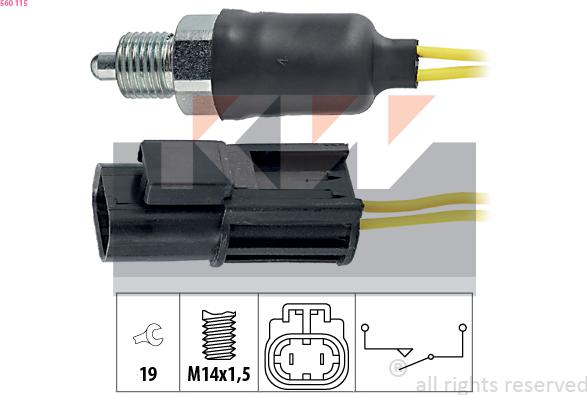 KW 560 115 - Датчик, переключатель, фара заднего хода avtokuzovplus.com.ua