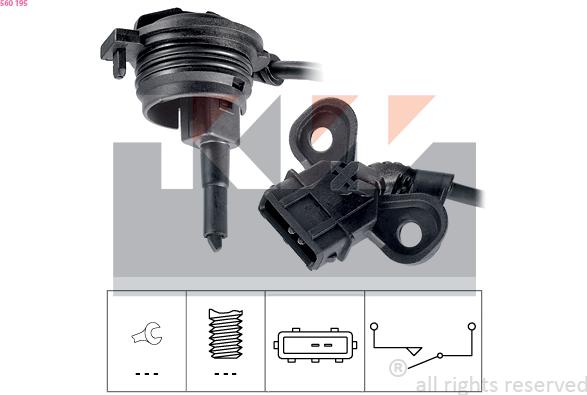 KW 560 195 - Датчик, переключатель, фара заднего хода autodnr.net