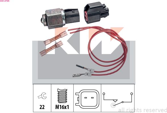 KW 560 276K - Датчик, переключатель, фара заднего хода avtokuzovplus.com.ua