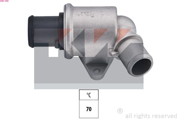 KW 580 169 - Термостат, охолоджуюча рідина autocars.com.ua