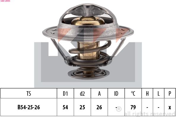 KW 580 299S - Термостат, охлаждающая жидкость autodnr.net