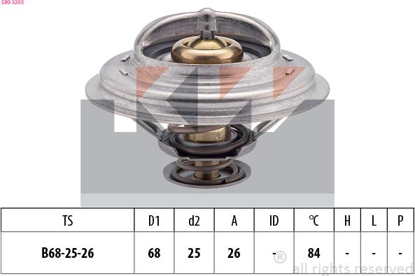 KW 580 326S - Термостат, охлаждающая жидкость autodnr.net